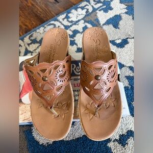 Skechers Brown Relaxed Step Sandals